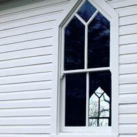 French Gothic Window, Mt. Olive Methodist Episcopal Church, Gleedsville